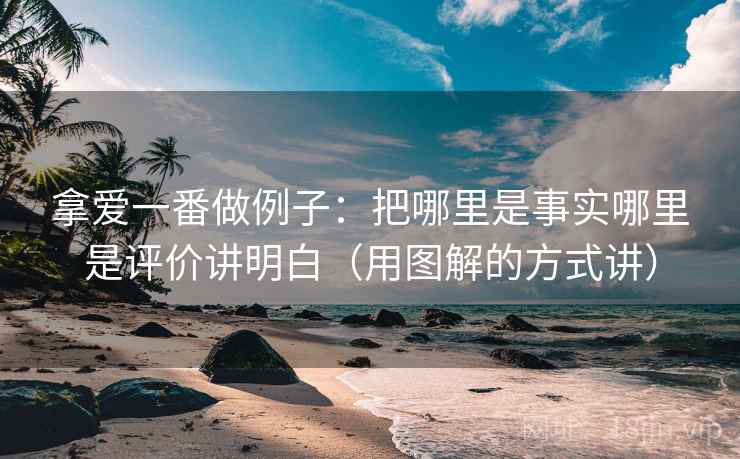 拿爱一番做例子：把哪里是事实哪里是评价讲明白（用图解的方式讲）